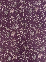 BORDO RENK YAPRAK DESEN MODAL VİSKON