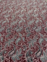 BORDO ŞAL DESENLİ MAROKEN VİSKON