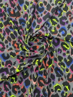 FLORASAN RENK LEOPAR DESEN MAROKEN VİSKON