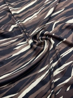 KAHVE ZEBRA DESENLİ FLOŞ VİSKON