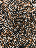 KİREMİT RENGİ ZEBRA DESEN MAROKEN VİSKON