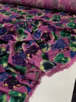 PEMBE ZEMİN ÇİÇEK DESEN BELMANDO VİSKON