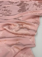 TOZ PEMBE BÜYÜK ÇİÇEK DESENLİ İPEK JAKAR