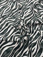 KREM-YEŞİL ZEBRA DESEN VİSKON