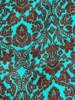 YEŞİL ETNİK DESEN FLOŞ VİSKON