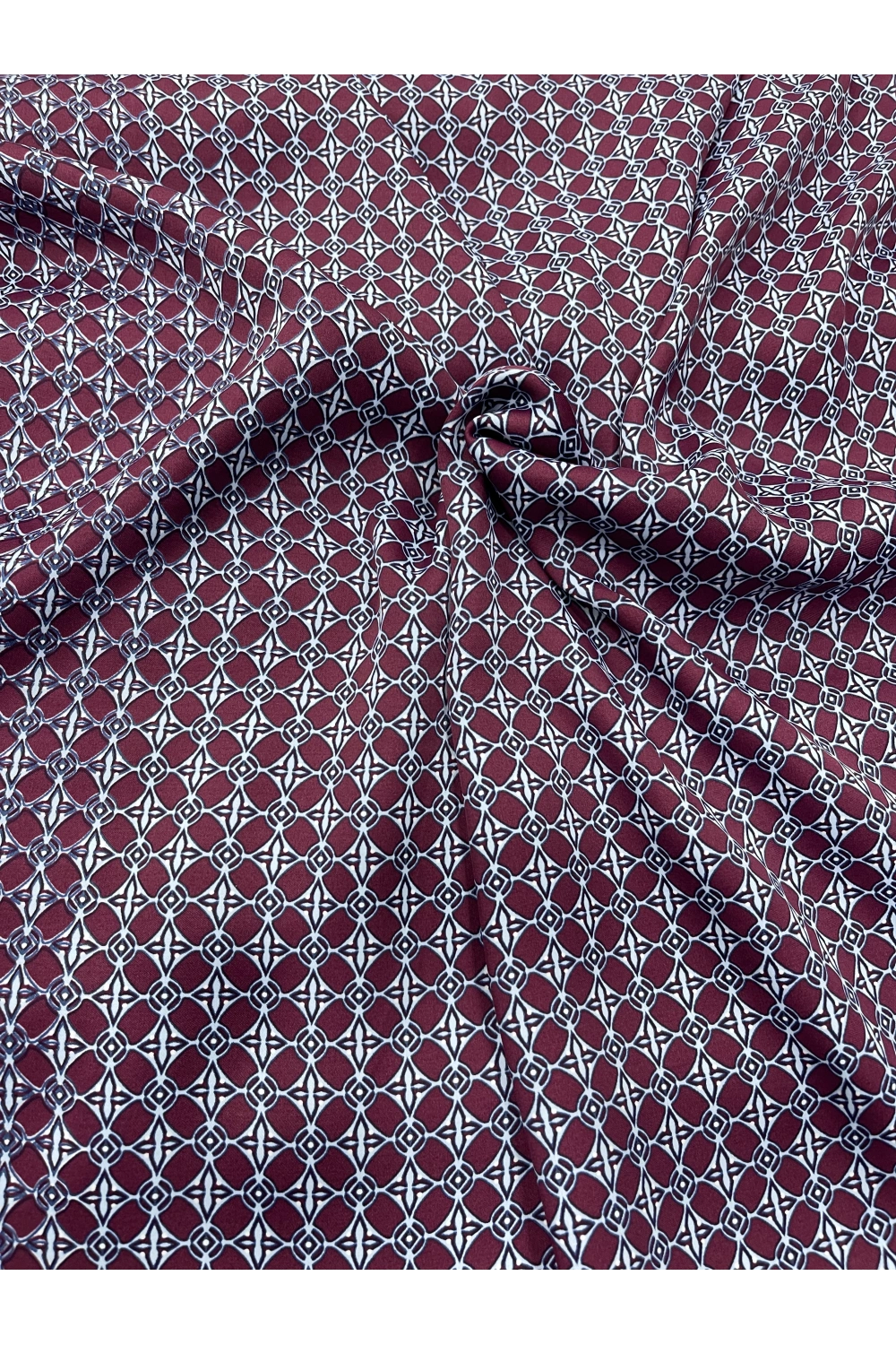 BORDO-MAVİ DESENLİ FLOŞ VİSKON