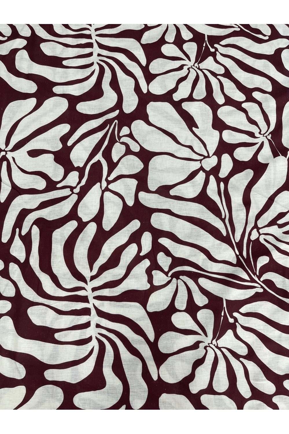 BORDO RENK DESENLİ KETEN VİSKON