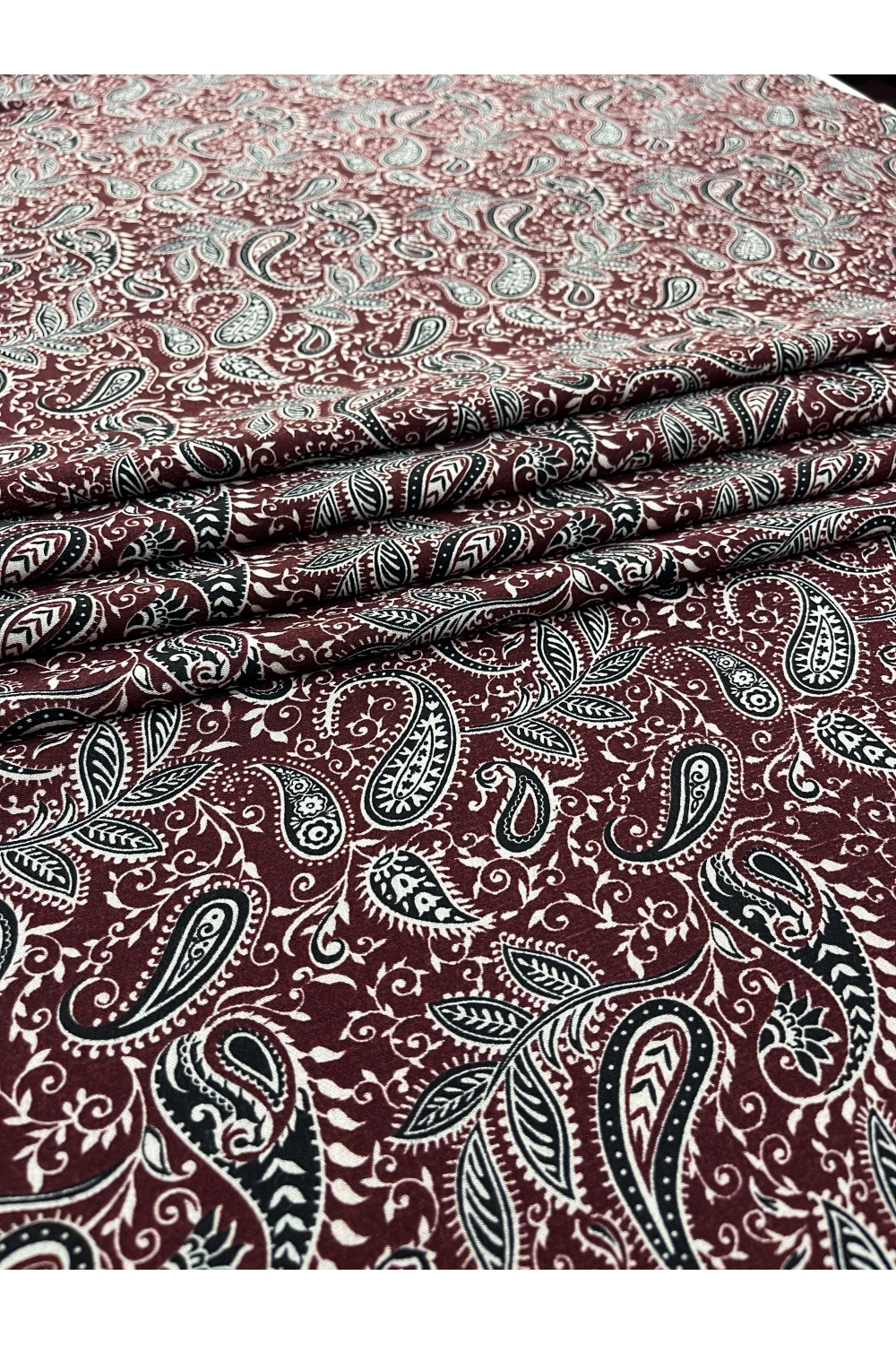 BORDO ŞAL DESENLİ MAROKEN VİSKON