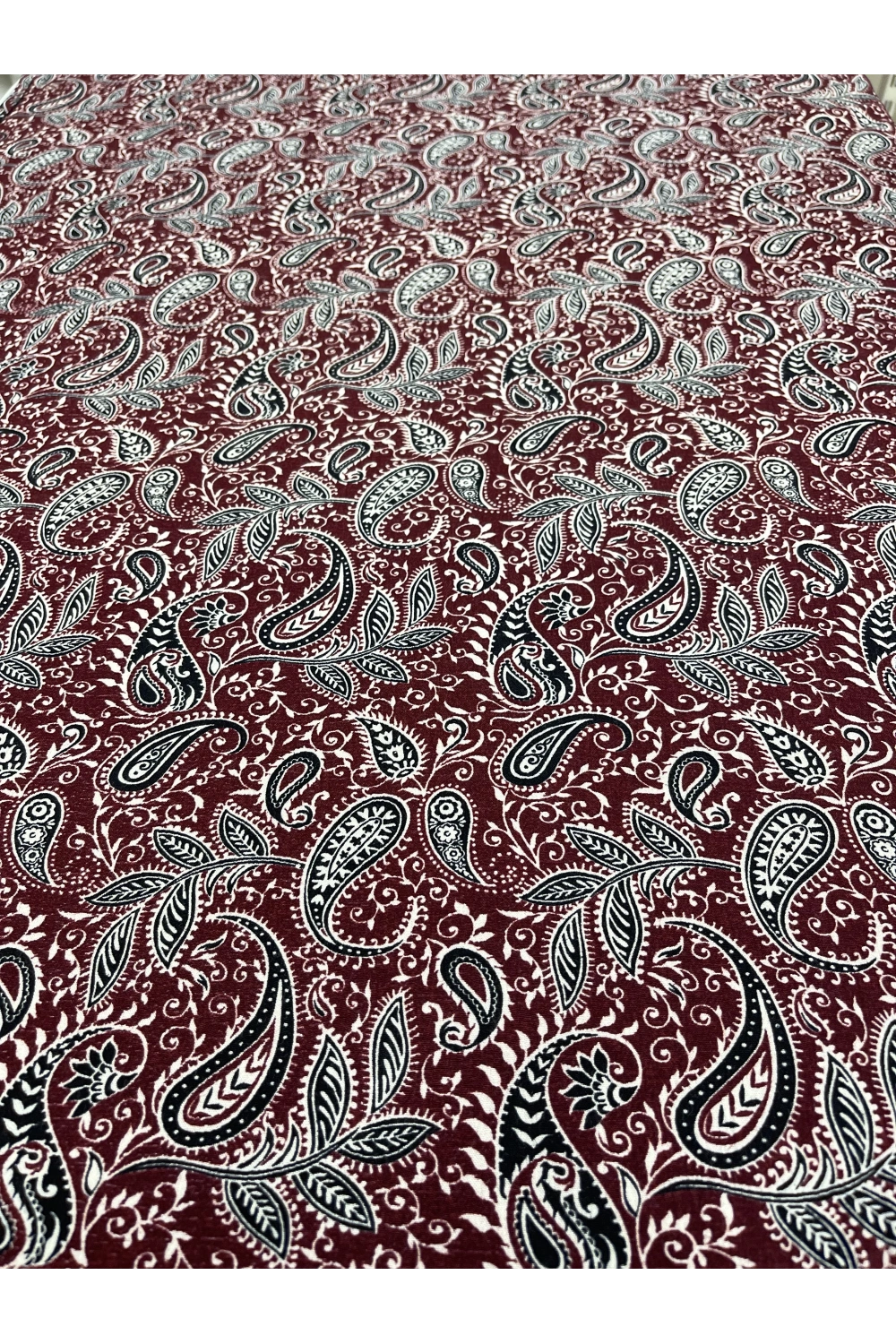 BORDO ŞAL DESENLİ MAROKEN VİSKON