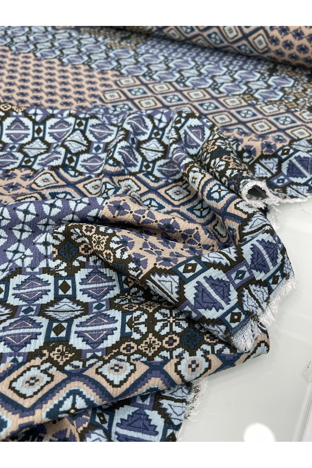 ÇITIR GEOMETRİK DESEN MAROKEN VİSKON