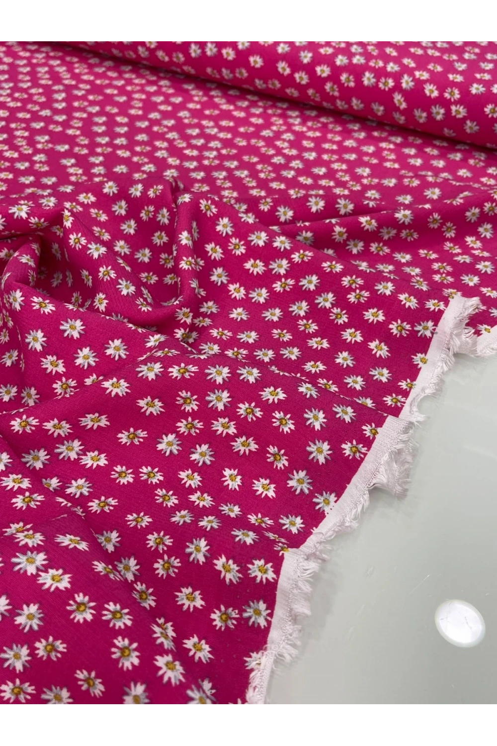 PEMBE PAPATYA DESEN MAROKEN VİSKON