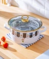 Acar Xap7783 Çiçek Desenli Emaye Kızartma Tenceresi 22 Cm