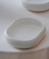 Acar Linea Porselen Oval Beyaz Tabak 18x13x4 Cm