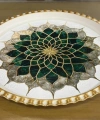 Acar Rose Desenli Yuvarlak Tepsi 47 Cm