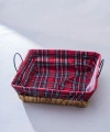 Acar Rustika Nomia Kare Hasır Ekmek Sepeti 26.5 X 26.5 X 7 Cm 