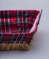 Acar Rustika Nomia Kare Hasır Ekmek Sepeti 26.5 X 26.5 X 7 Cm 