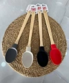 Balsa Silikon Uçlu Ahşap Spatula Kaşık 1 Adet