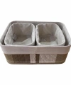 Cooker Dikdörtgen Gri Sepet Seti 3lü 30x20x12 Cm