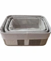 Cooker Dikdörtgen Sepet Seti 3lü 30x20x12 Cm
