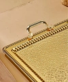 Cooker Gold Renk Dikdörtgen Metal Tepsi 60x40 Cm