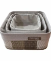 Cooker Kare Gri Sepet Seti 3lü 25x25x12 Cm