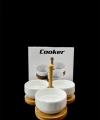 Cooker Porselen 3lü Sunumluk
