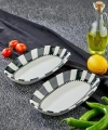 Cooker Porselen Kayık Tabak 2li