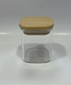 Gönül Gnl 3288 Bambu Kapaklı Borosilikat Cam Kavanoz 6x6x7 Cm