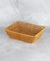 Mien Dikdörtgen Rattan Ekmek Sepeti 27x20x7 Cm