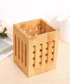 Mien Men664 Bambu Dikdörtgen Delikli Dik Kaşıklık 10x14 Cm