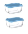Paşabahçe 53733 Snow Box Kapaklı Saklama Kabı Mavi 420 Cc 2li