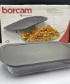 Paşabahçe 59124 Gri Kapaklı Borcam Tepsi 3850 Cc 40x25 Cm