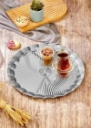 Cok Metal Tepsi Gümüş 35cm