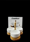 Cooker Porselen 3lü Servis
