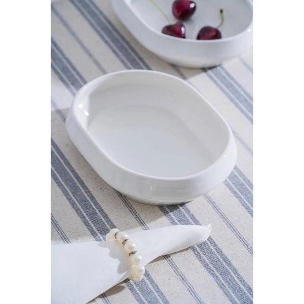 Acar Rumi Porselen Oval Tabak 16.5 x 12 x 3.9 cm