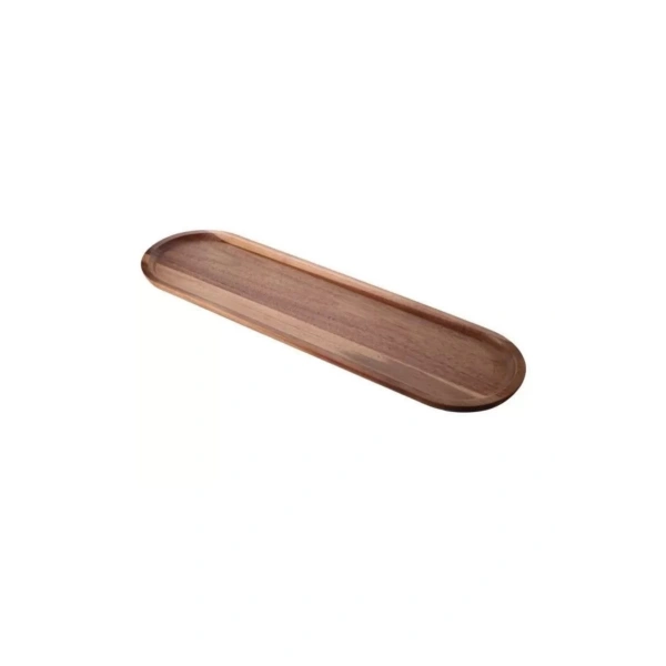 Balsa AKS1021 Akasya Ahşap Kahverengi Sunum Tabağı 55x16 cm