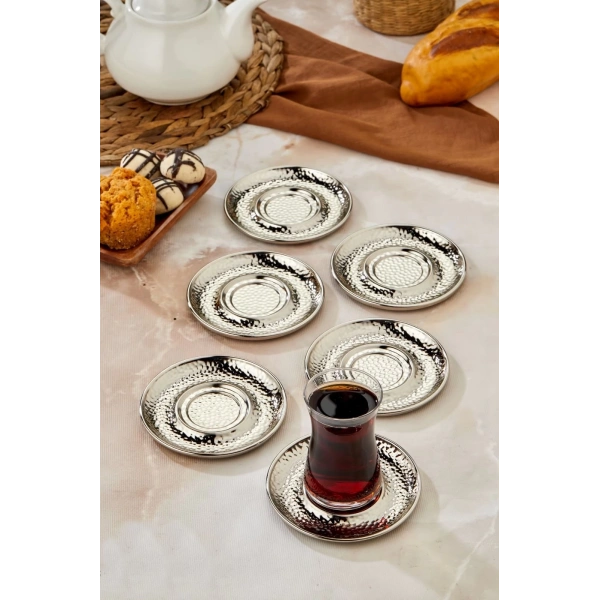 Cooker CKR3577 Dövme Desen Çay Tabağı 6lı