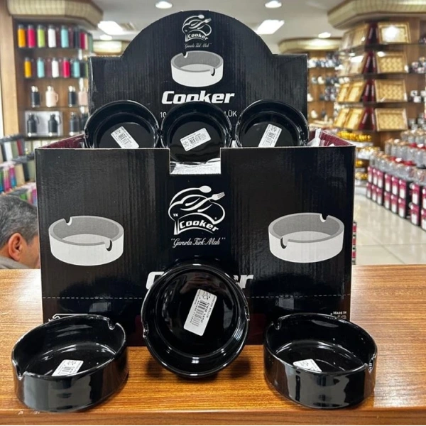 Cooker Porselen Siyah Küllük 10 cm
