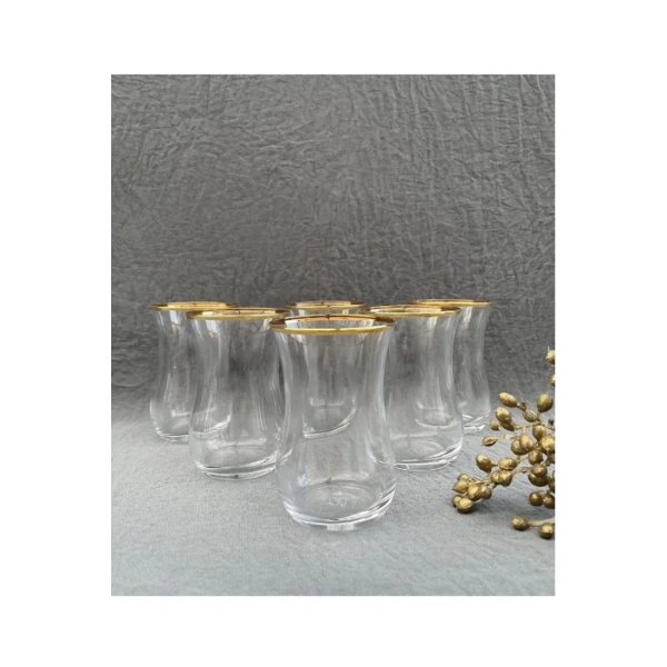 Paşabahçe 42021 Yaldızlı Çay Bardağı 120 cc 6lı