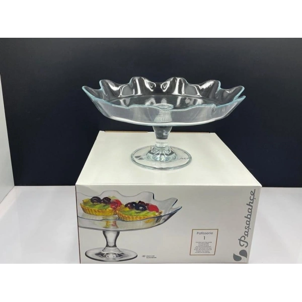 Paşabahçe Patisserie Ayaklı Cam Servis Tabağı 32 cm