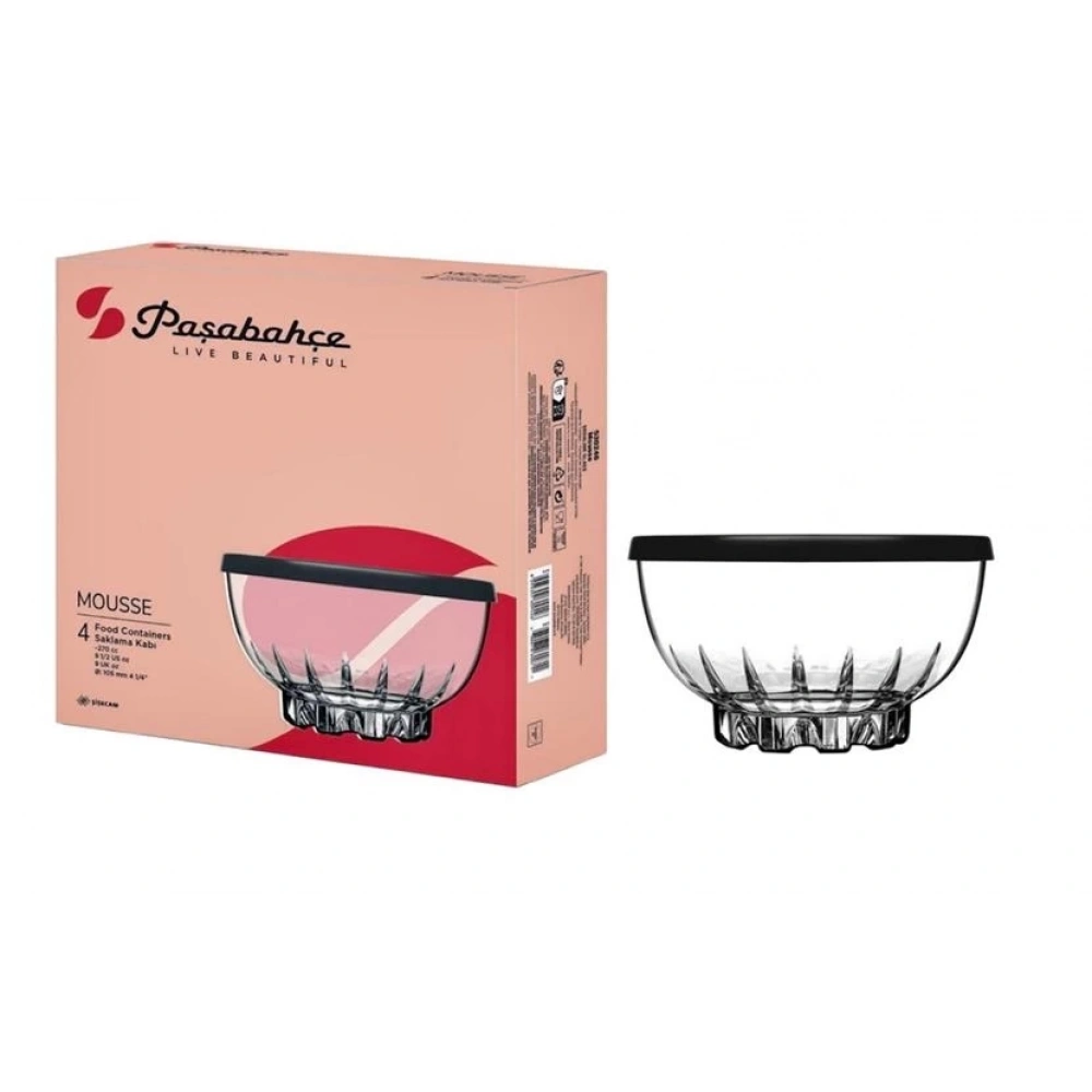 Paşabahçe 530246 Mousse Saklama Kabı 270 Cc 4lü