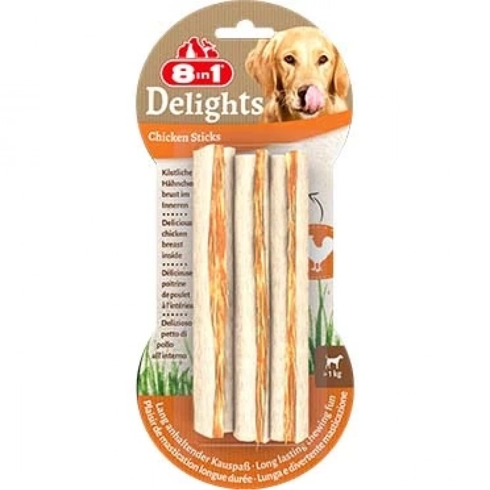 8ın1 Delights Çubuk Köpek Ödül Kemiği Tavuklu - 75gr