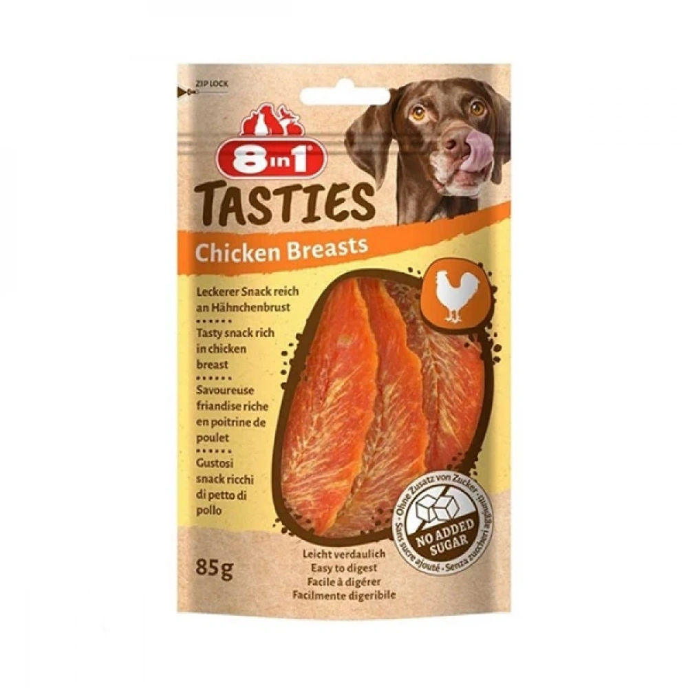 8ın1 Tasties Chicken Breasts Köpek Ödül Maması - Tavuklu - 85gr