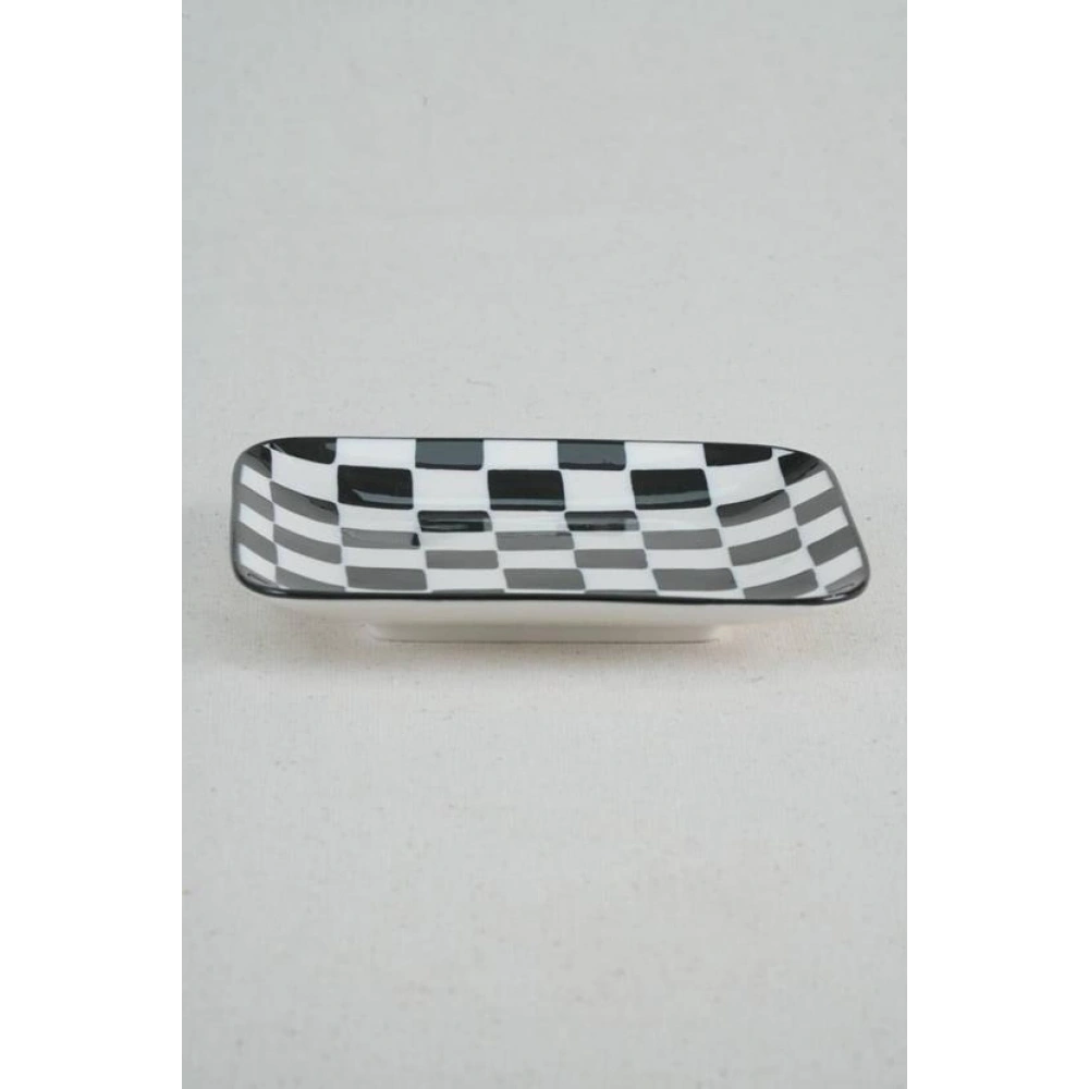 Acar Luise Dama Desenli Porselen Tabak 6lı 15 Cm