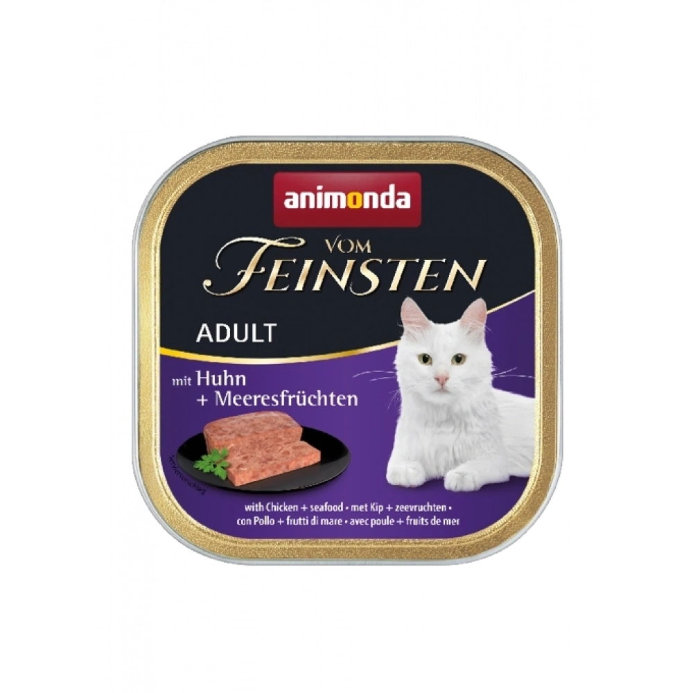 Animonda Vom Feinsten Tavuklu Ve Deniz Mahsüllü Yetişkin Kedi Konservesi 100g