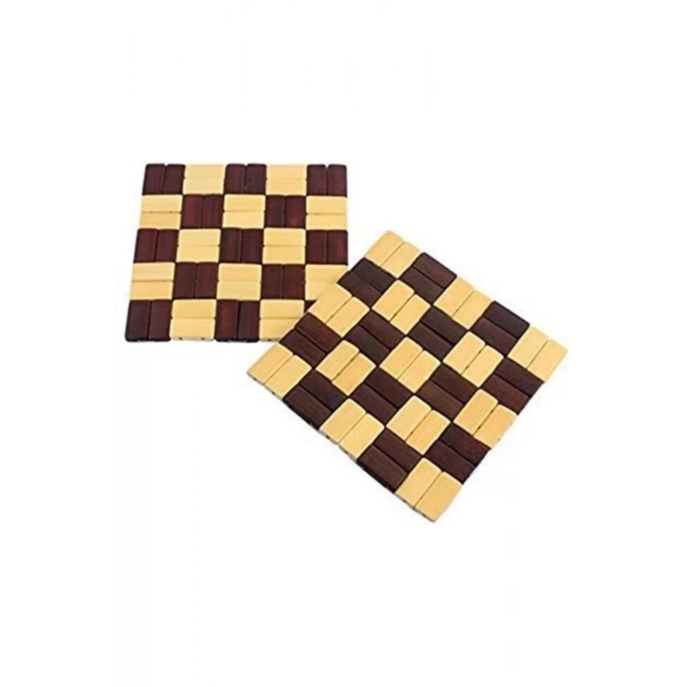 Balsa 17ykr Kahverengi Dama Desenli Ahşap Nihale 1 Adet