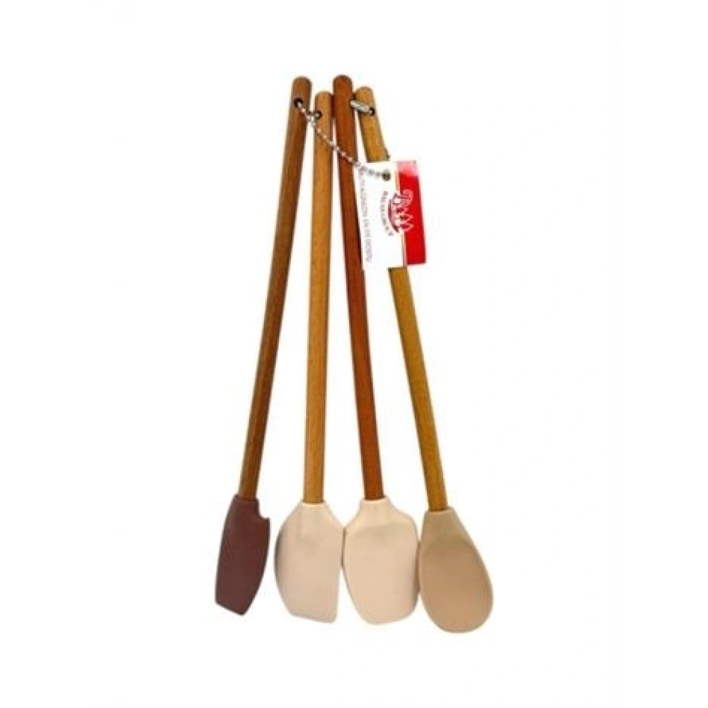 Balsa 4lü Silikon Mutfak Spatula Kaşık Seti