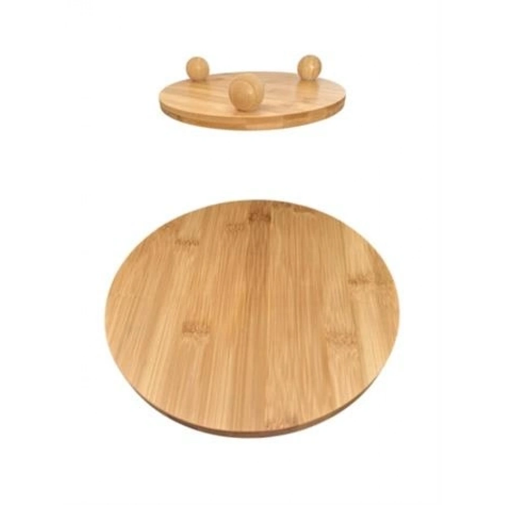 Balsa Bambu Top Ayaklı Servis Tepsisi 25cm