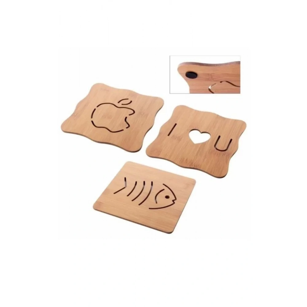 Balsa Dsn03 Kare Kahverengi Bambu Nihale 3lü