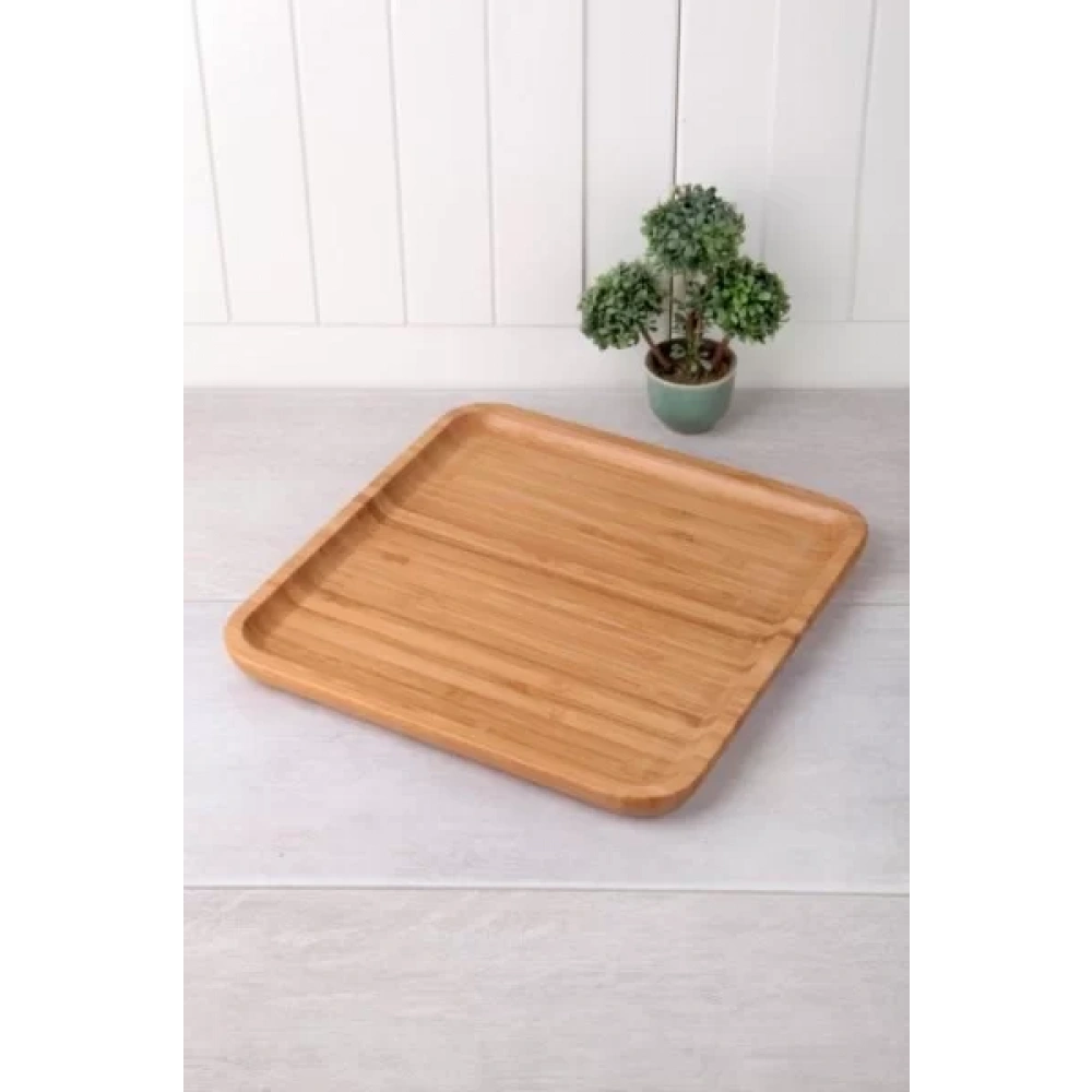 Balsa Kr2525 Kare Kahverengi Bambu Tabak 25 Cm